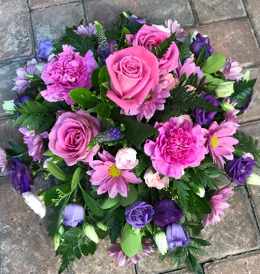Pink and purple posy