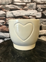 Ceramic heart pot cream