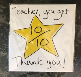 Teacher thank you card